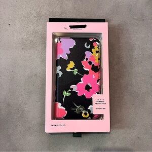 Kate Spade Wildflower Wrap Folio iPhone XR Case - Pink/Black